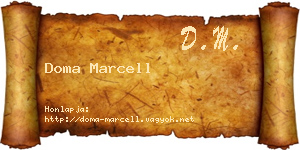 Doma Marcell névjegykártya
